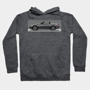 Drawing od the Roadster Coupe version of the japanese sports car Hoodie